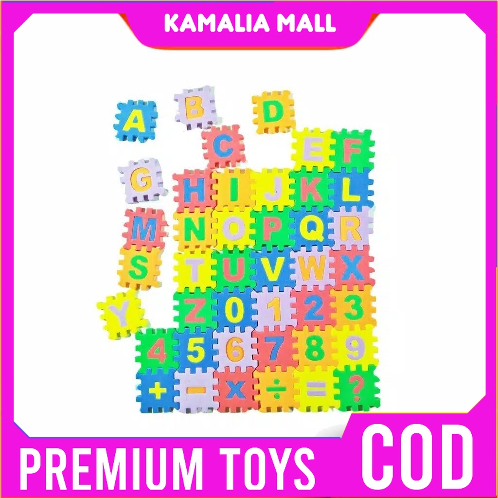 Mainan Playmat Puzzle Puzle Evamat Mini Belajar Huruf Alfabet Angka Montessori Kids Toys Toy Hadiah 