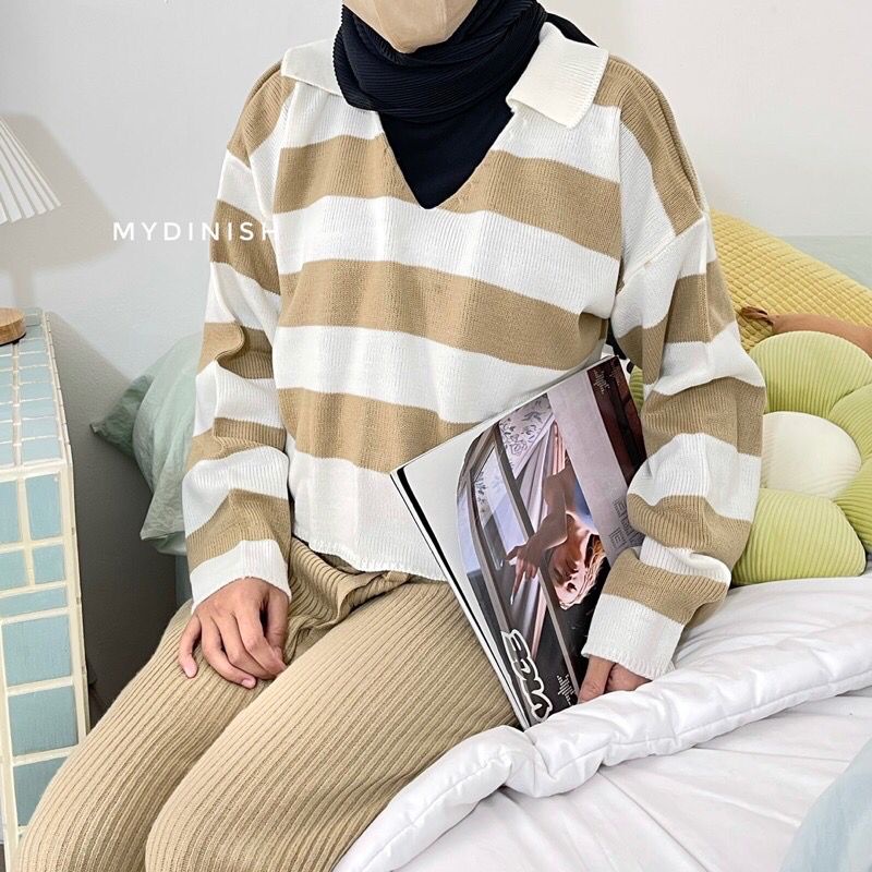 THANIA KNITE BLASTER SWEATER RAJUT WANITA / SWEATER KOREA