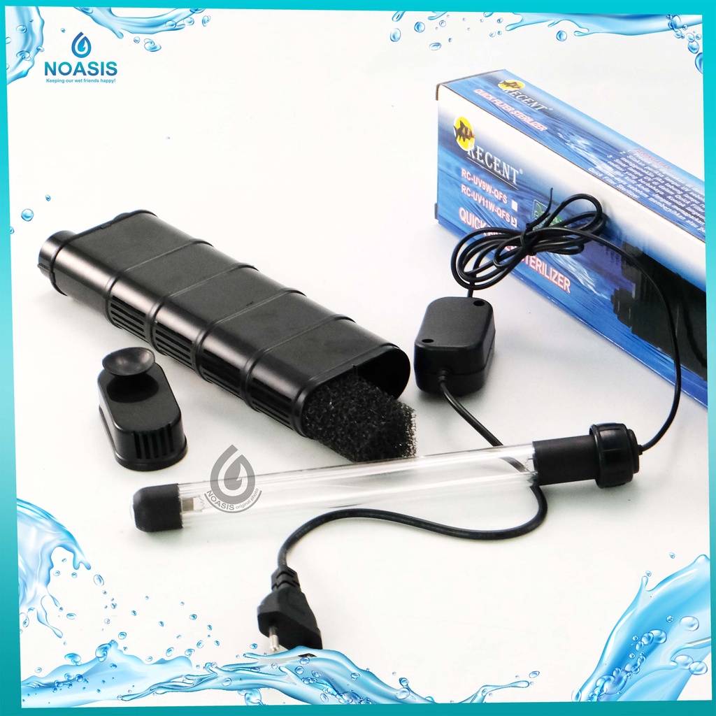 LAMPU UV AQUARIUM DI DALEM QUICK FILTER RECENT RC 11 WATT QFS