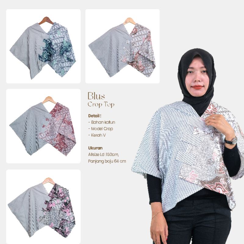 Blus Batik Crop Top /Lowo Batik Allsize