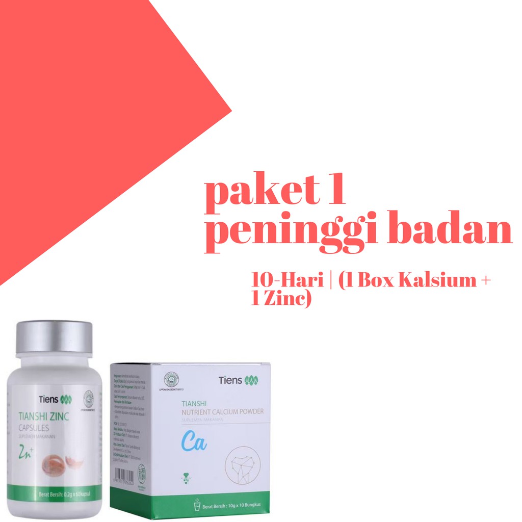 

Peninggi Badan Tiens Susu Kalsium NHCP & Zinc Capsules Tianshi Original-Paket 1