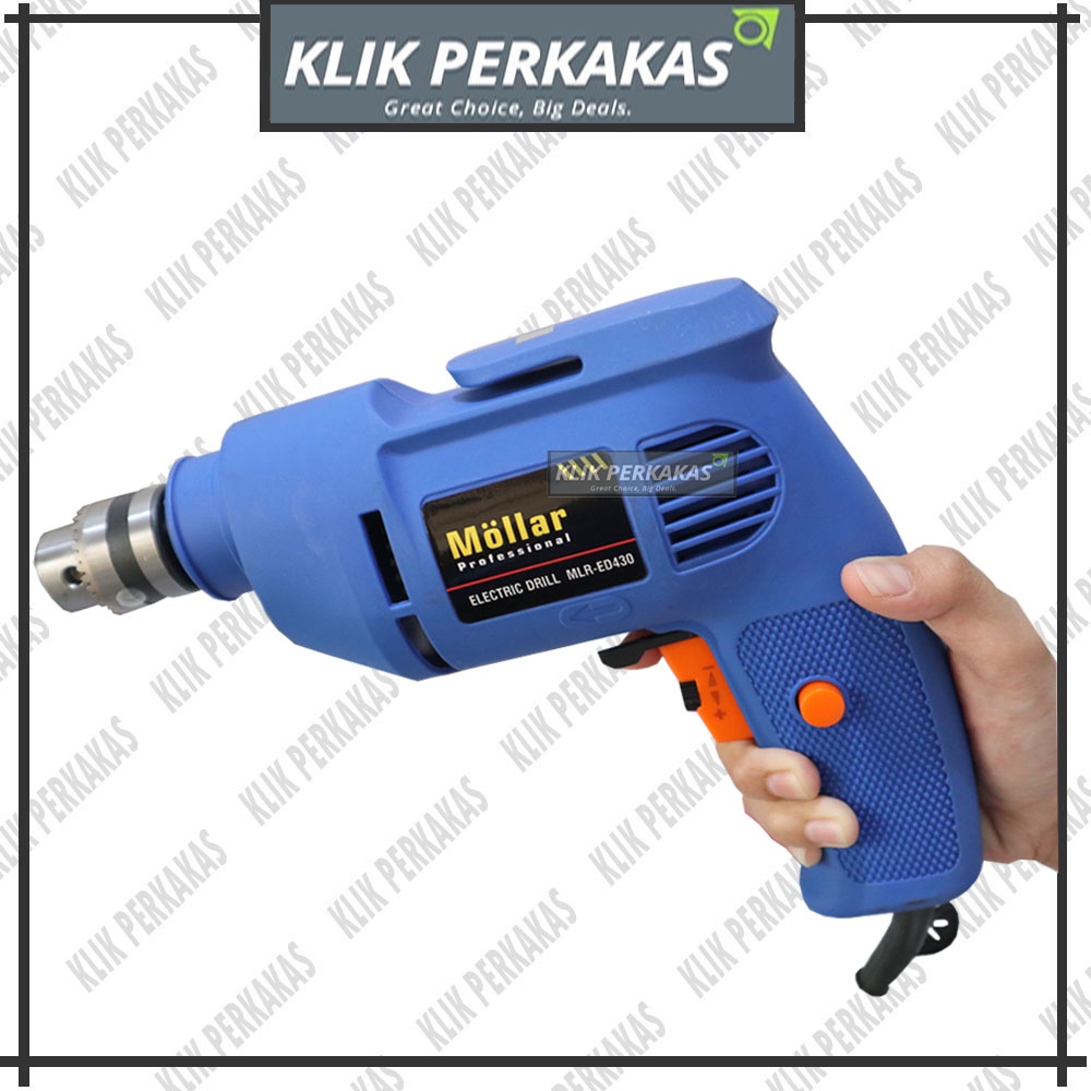 MOLLAR MLR-ED430 350 Watt MESIN BOR LISTRIK REVERSIBLE 10 MM ELECTRIC DRILL