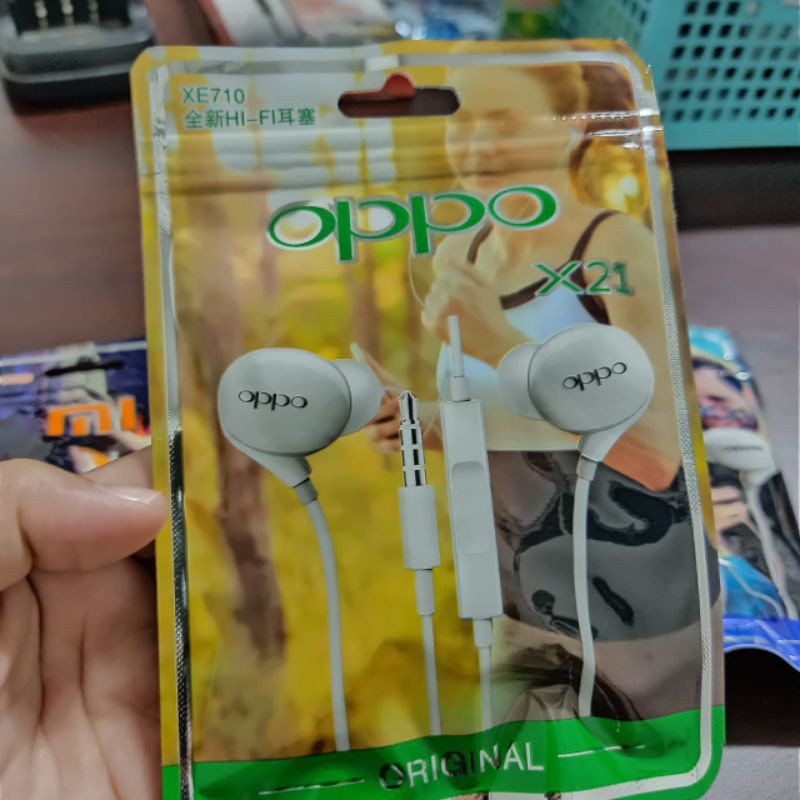 Headset earphone mega bass Hf oppo vivo samsung xiaomi