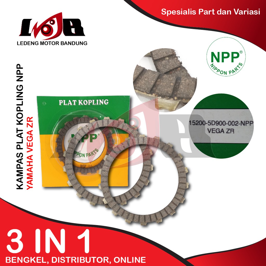 NPP Kampas Plat Kopling Vega ZR Lama Old Yamaha Clutch 2 Lembar