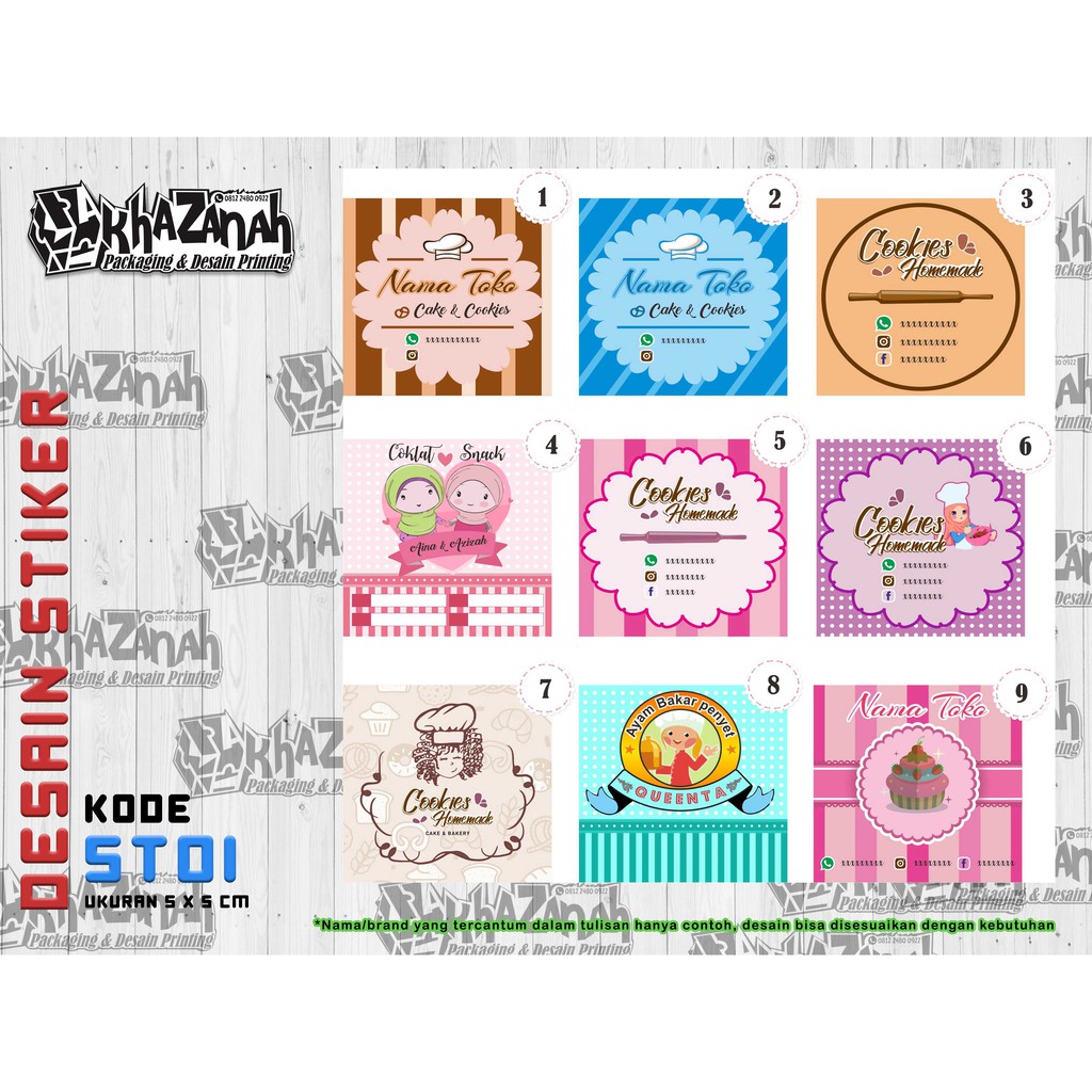 Sticker Label Makanan Custom Shopee Indonesia