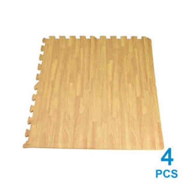 ARTHOME KARPET PUZZLE EVA MOTIF LANTAI KAYU 4 Pcs 60x60 Mat Wood Floor Style