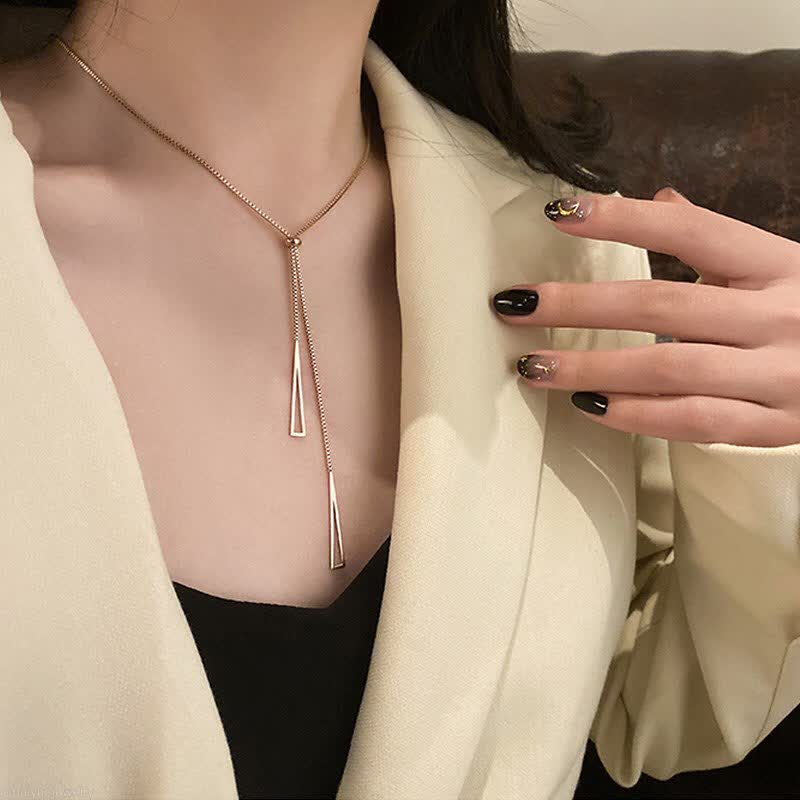 Aksesoris Wanita Kalung Juntai Serut Adjustable Mewah Fashion Cewek Korea Impor Ori Titanium Anti Ka