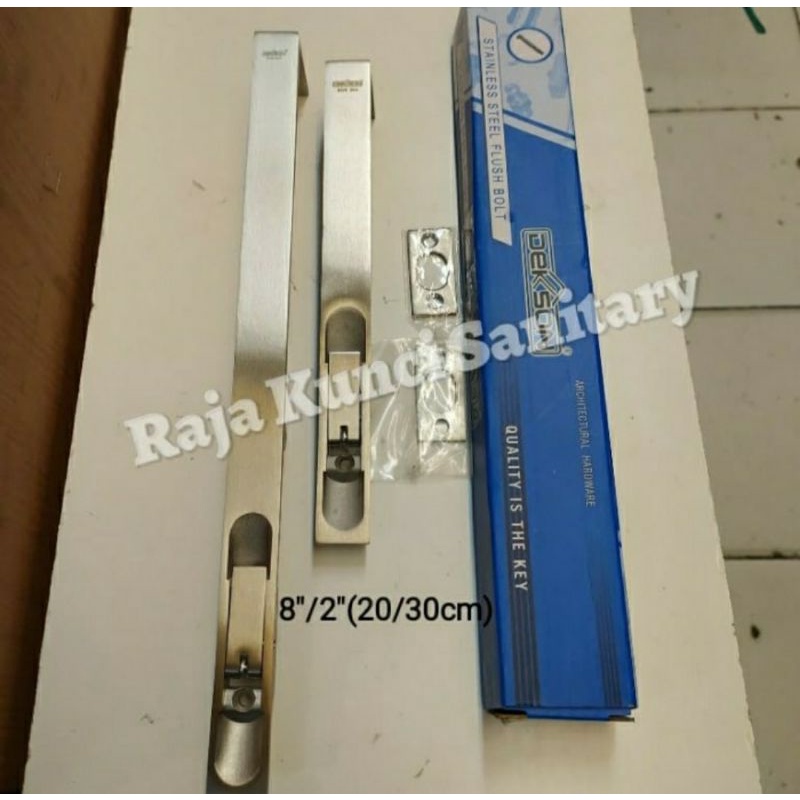 Grendel Tanam Dekson FB 050 8"+12"Stainless SUS 304/Flush Bolt Dekkson