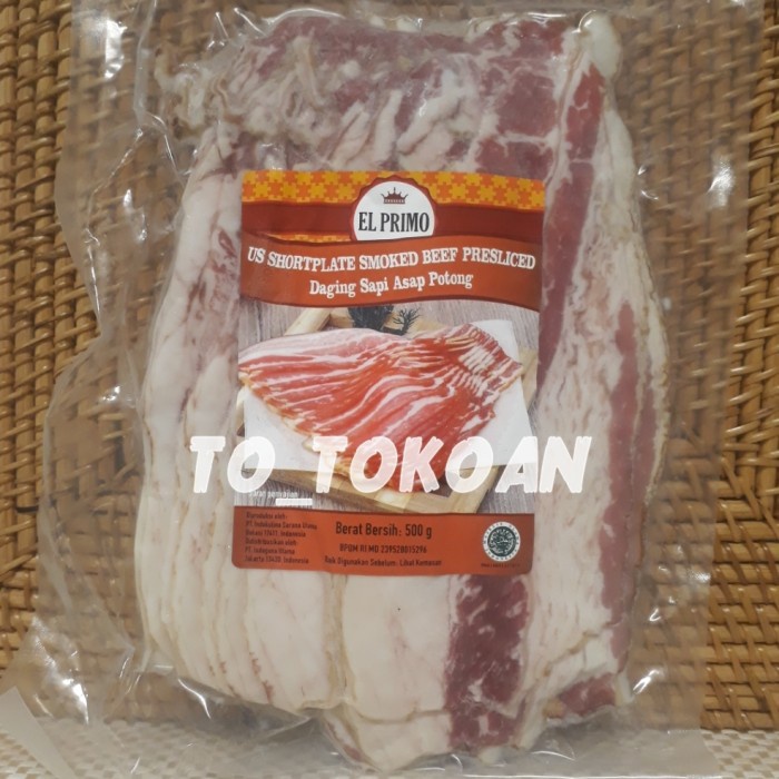 

Daging Asap - El Primo Smoked Beef Us Shortplate Slice Daging Sapi Asap 500 Gr