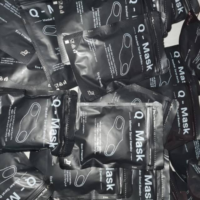 Q MASK ORIGINAL 100% / ECO MASK / MASKER KOREA / MASKER Serat Bambu