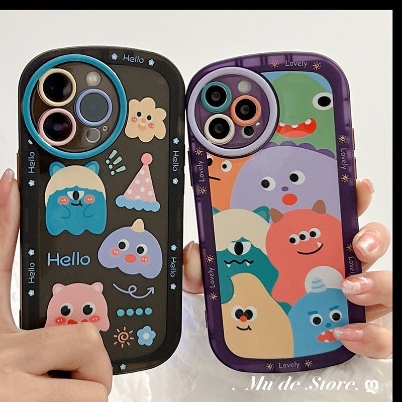 Colorful little monster phone case for iPhone 12 13 11 Pro Max X Xs Max Xr gcdd