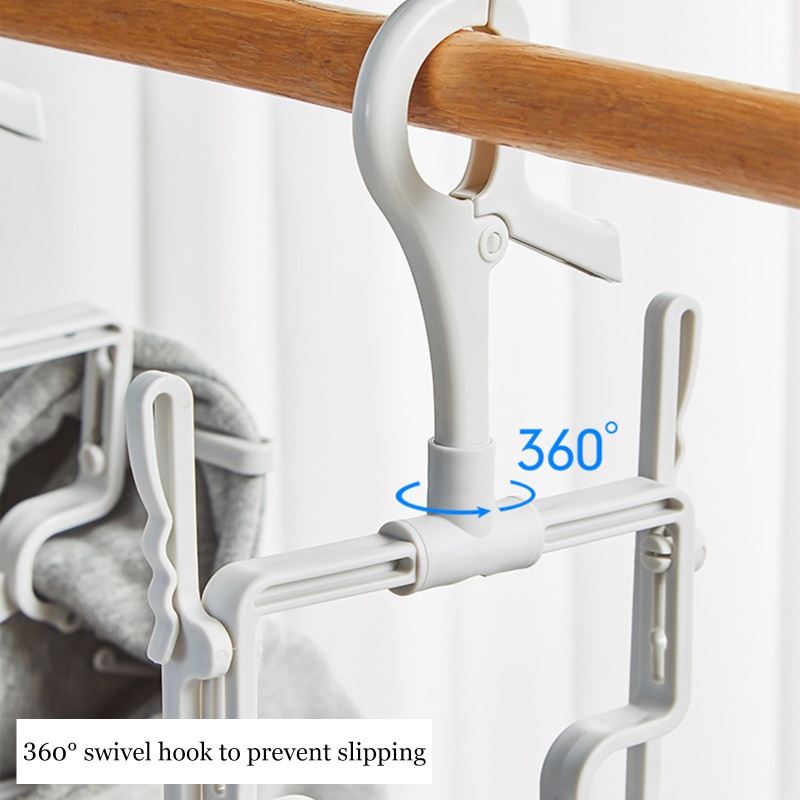 2 Pcs Gantungan Baju Sweater Model Lipat Leher Tinggi Tahan Angin