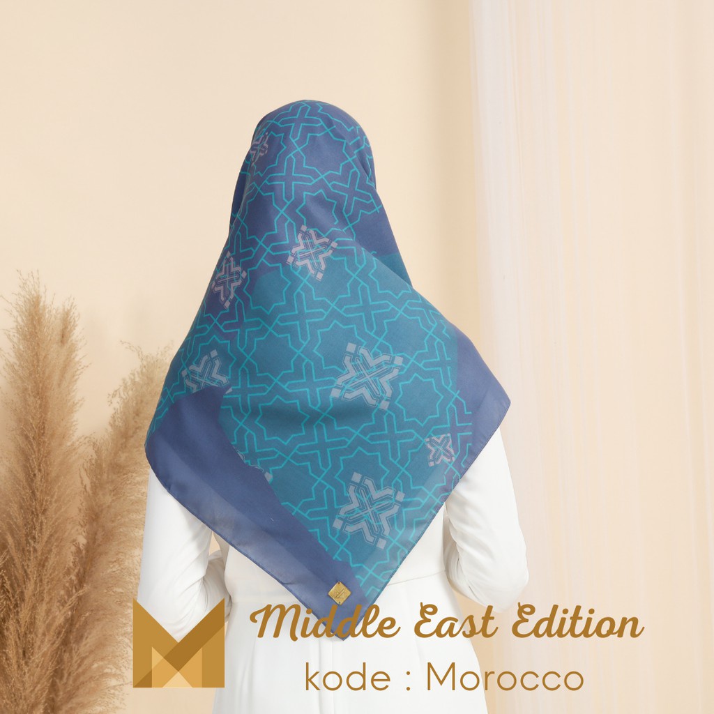 Meirista Hijab Middle East Edition Morocco | Kerudung Segi Empat Lasercut Segiempat Voal Premium Printing/Jilbab