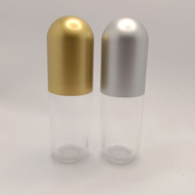 Botol Kapsul 60 ml Bahan Akrilik Wadah Obat 30 Butir Tutup Silver dan Gold cocok Aksesoris Tas Trave