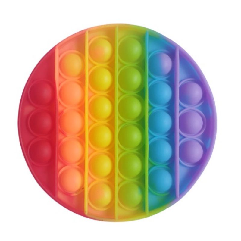 MAINAN ANAK P0P IT VIRAL MURAH FIDGET POP IT / POP IR SQUAR RAINBOW Multicolor Foxmind-4