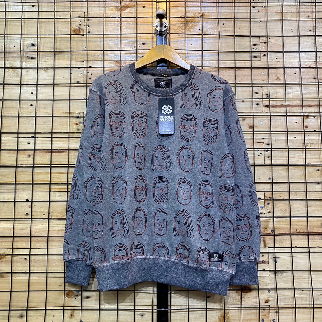 [COD] Sweater Pria Wanita Crewneck Distro Bandung-Face