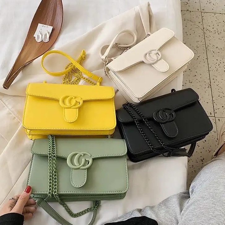 BJ15223 - BEIGE/BLACK/GREEN/YELLOW - TAS SLEMPANG JINJING TOTEBAG HANDBAG SALE IMPORT TAS WANITA FASHION IMPORT MODIS ELEGAN TERMURAH TERLARIS TERBARU BAGSTORE JAKARTA TAS BATAM BQ3029 LT1093 CR7254 ELJ5223 JT8133