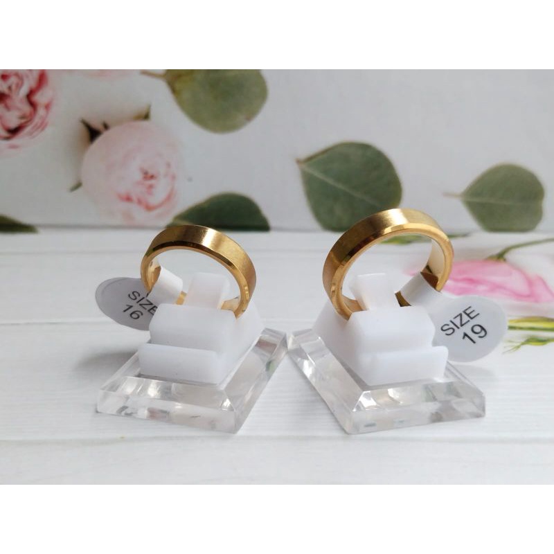 Cincin Plat Gold Tebal/Cincin Couple/Cincin Anti Karat/AGAM AKSESORIS