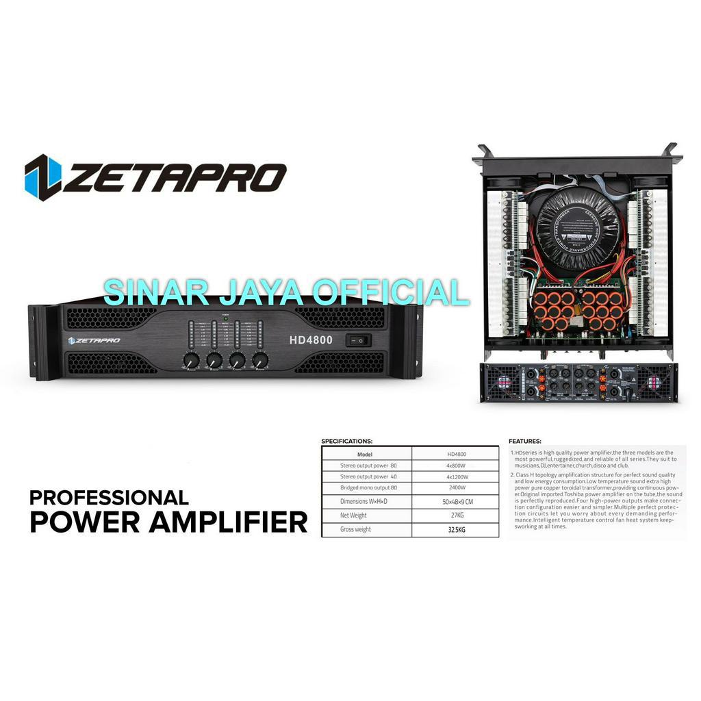 POWER AMPLIFIER ZETAPRO HD 4800 HD4800 HD-4800 ORIGINAL ZETAPRO
