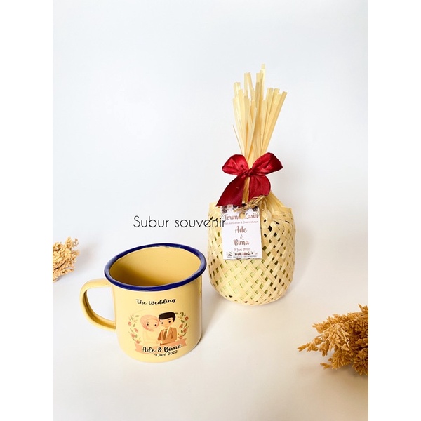 SOUVENIR GELAS ENAMEL/GELAS ENAMEL/MUG JADUL