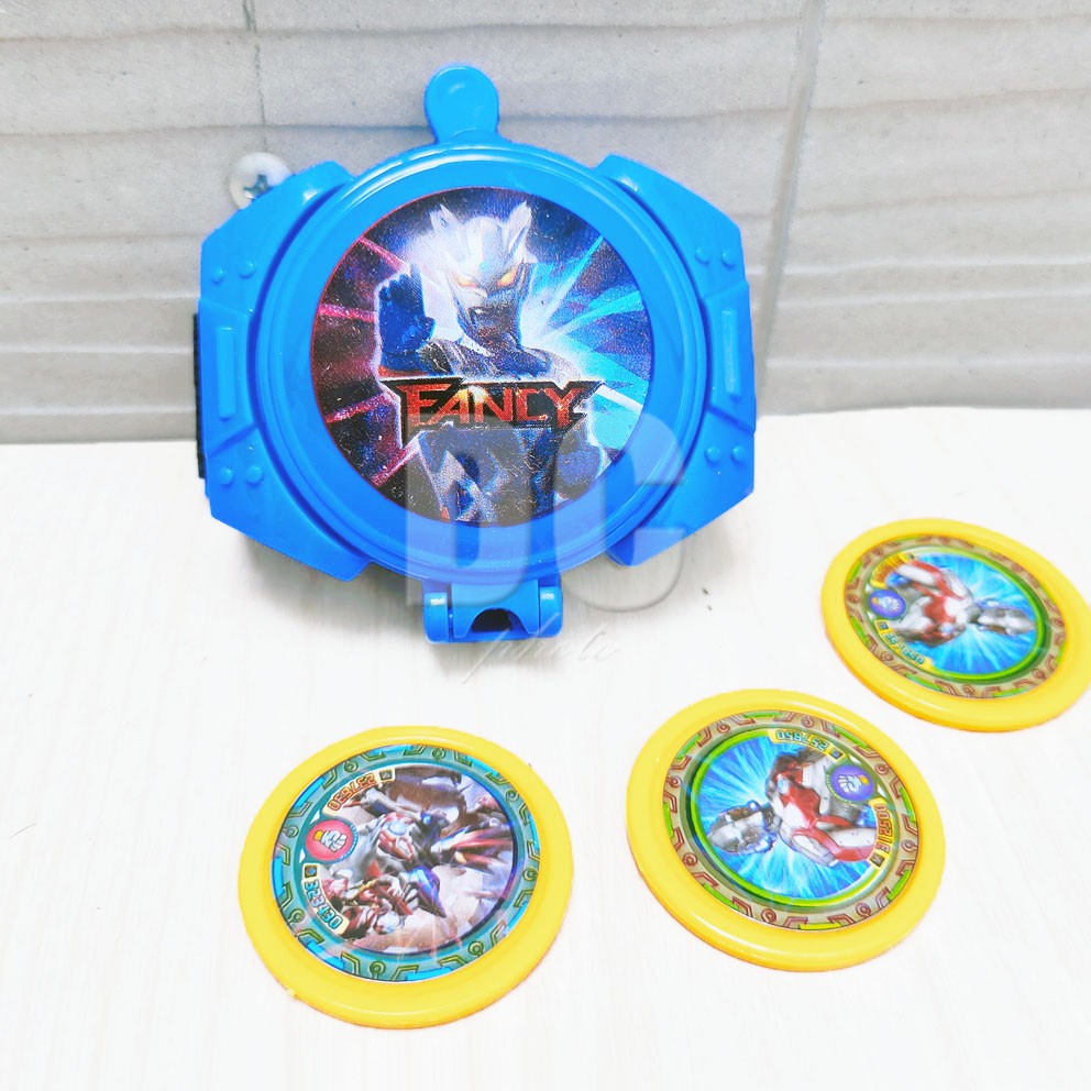 MURAH!!! FANCY SUPER SOLDIER GELANG TEMBAKAN TAZOS SUPERHERO JAM PELONTAR KOIN