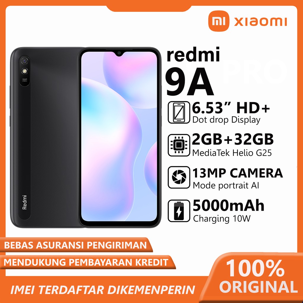 XIAOMI REDMI 9A RAM 2GB ROM 32GB GARANSI RESMI