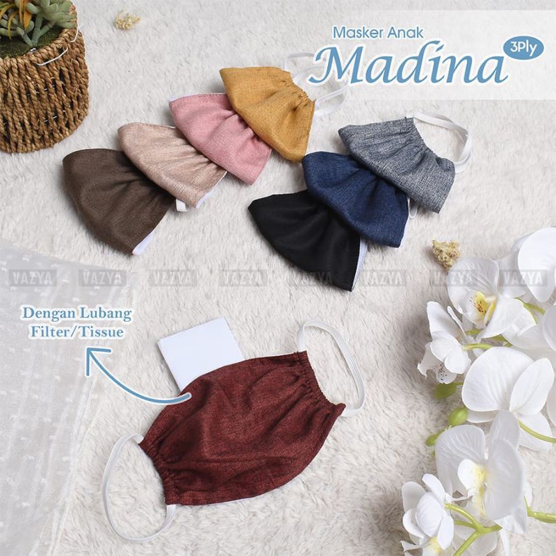 Masker Anak Katun Madina 3ply