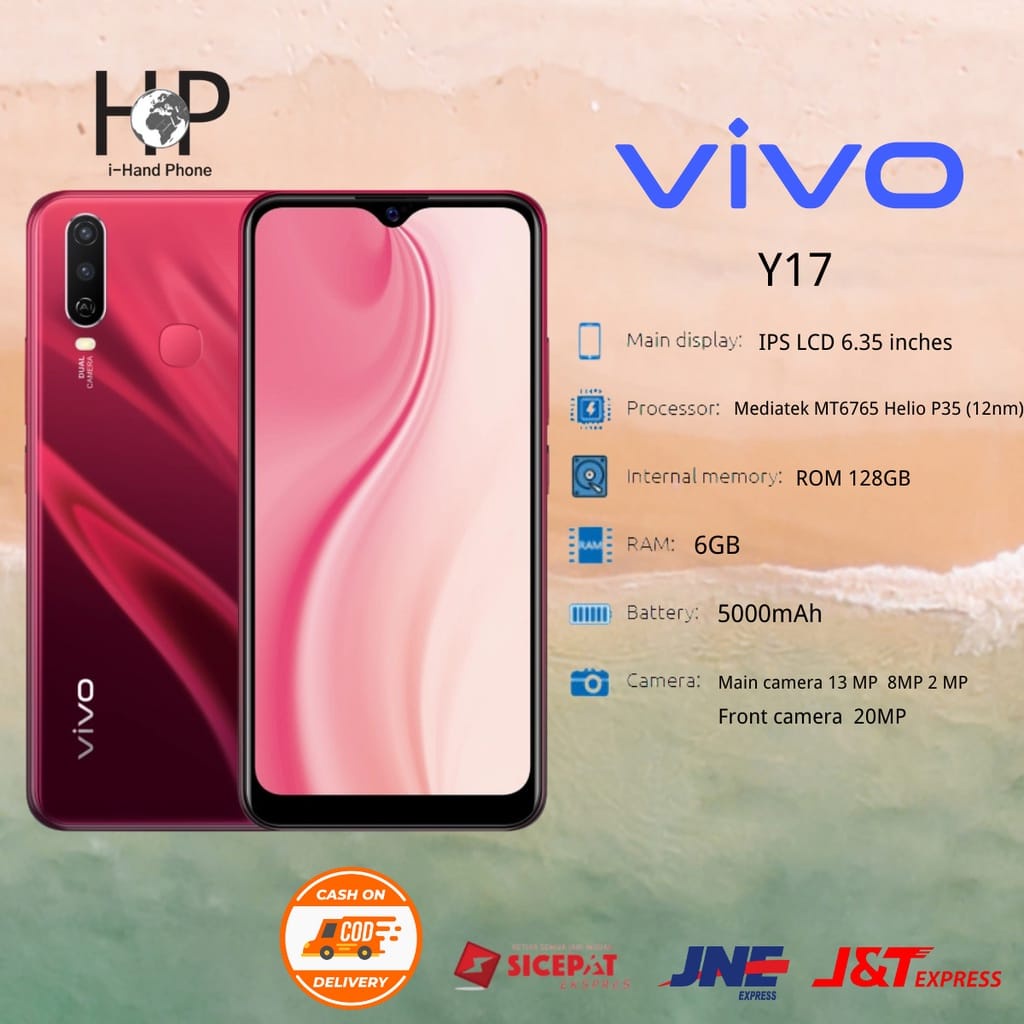 VIVO Y17 RAM 6GB / ROM 128GB BARU GARANSI 1 TAHUN smartphone MURAH