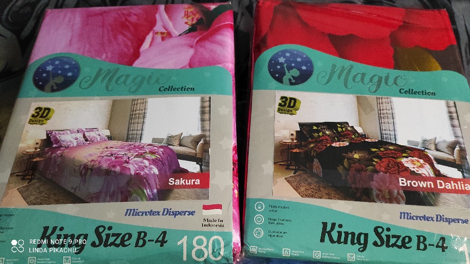 Magic Sprei  Terbaru Uk. 180 , 160 , 120 ,100 , 90 Motif Brown Dahlia