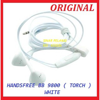 BB 9800 BLACKBERRY TORCH 1 WHITE PUTIH HF HEADSET HANDSFREE 500058