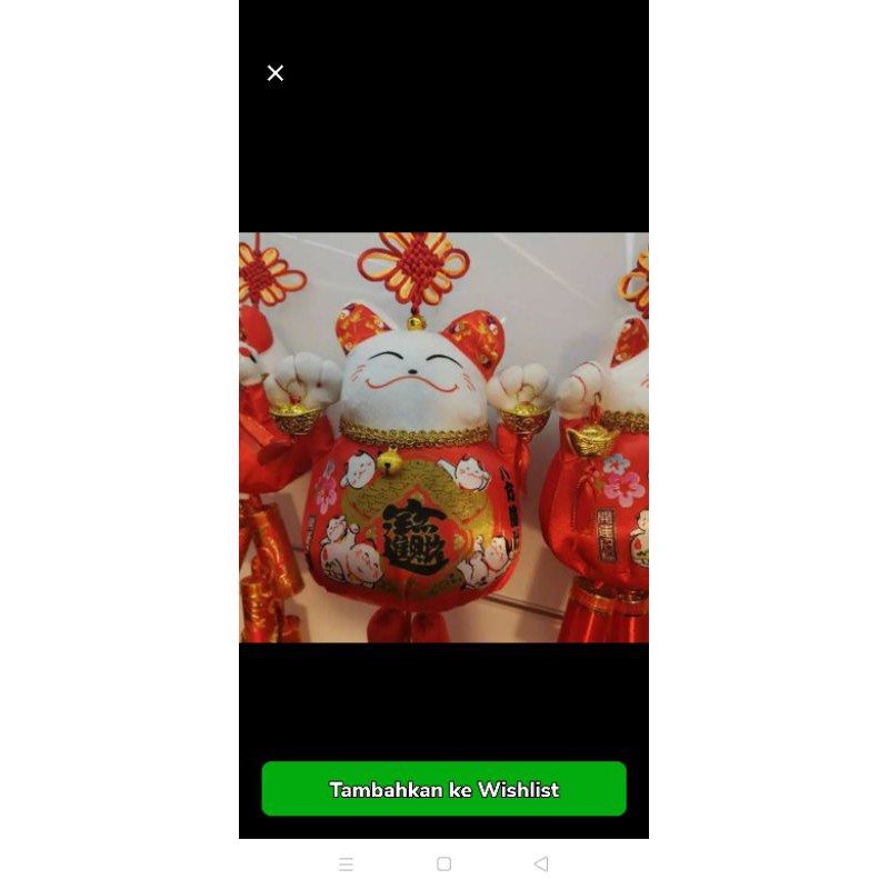 family games 2pcs GANTUNGAN ORNAMEN KUCING HOKI REJEKI JEPANG HIASAN DEKORASI