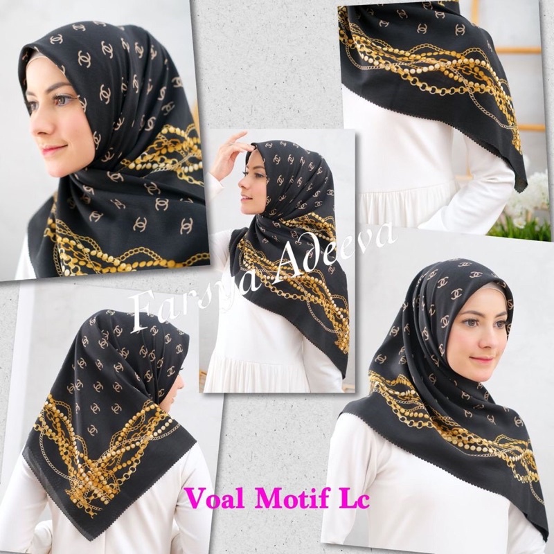 Chenal Rantai Hitam - SEGI EMPAT MOTIF TERBARU HIJAB SEGI EMPAT MOTIF DEENAY  LASERCUT