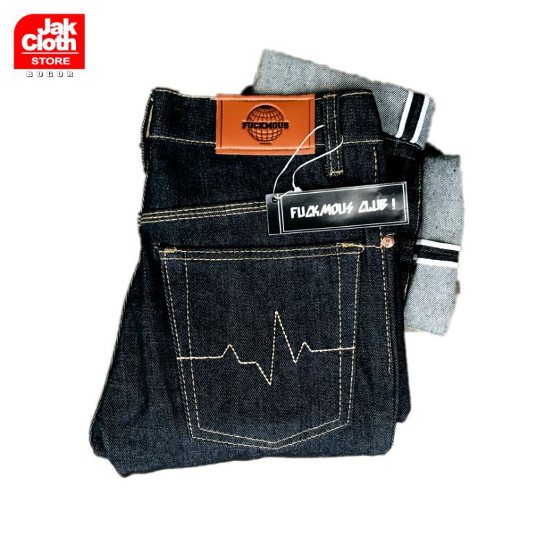 Celana denim selvedge/DENIM SELVEDGE 16 OZ BLACK INDIGO (KAKU)