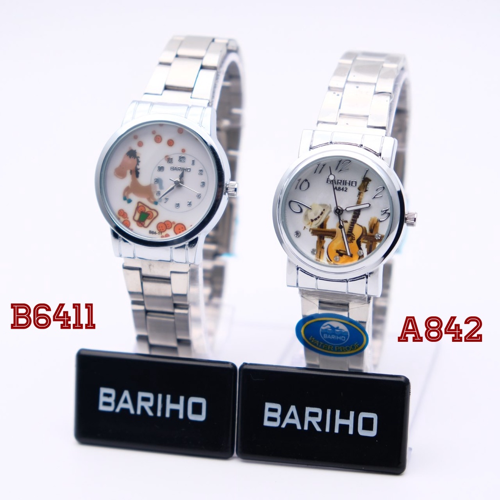 F86 BARIHO Jam Tangan Wanita Pria Unisex Stainless Murah Model Elegan Timeless