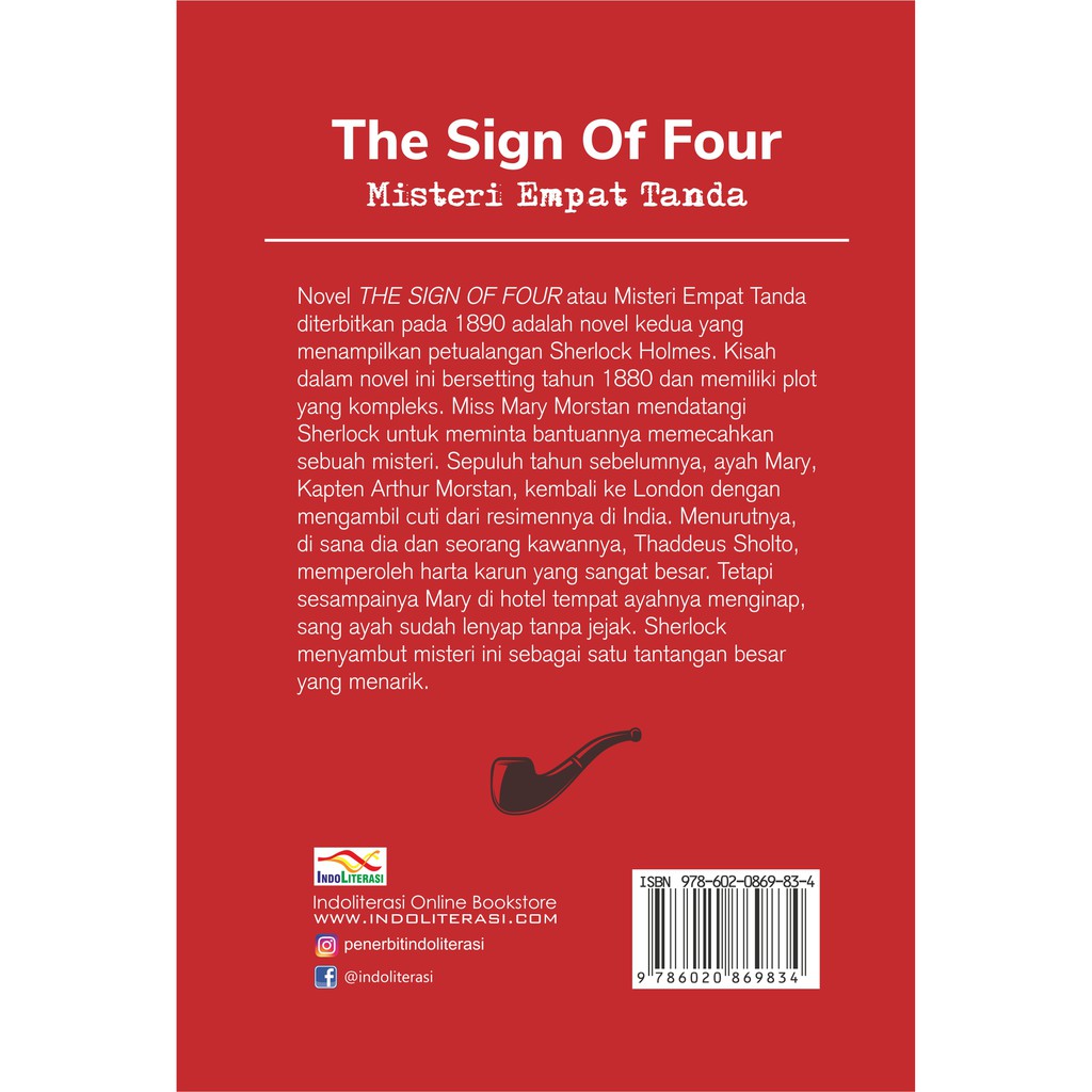 Penerbit Indoliterasi - Novel - Sherlock Holmes The Sign Of Four versi B.Indonesia-1