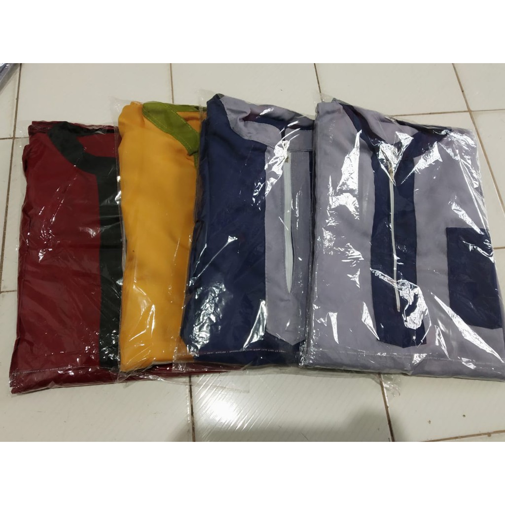 Baju Muslim Koko Anak Polos / Setelan Baju Koko Lengan Pendek Bahan Katun