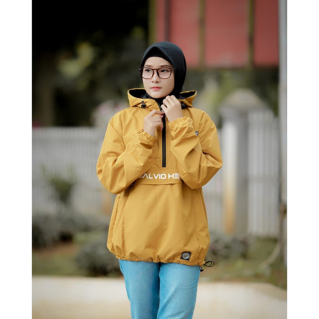 Jaket Cagoule Salvio Bear Original Mustard - Jaket Tracker Waterproof Yellow Mustard