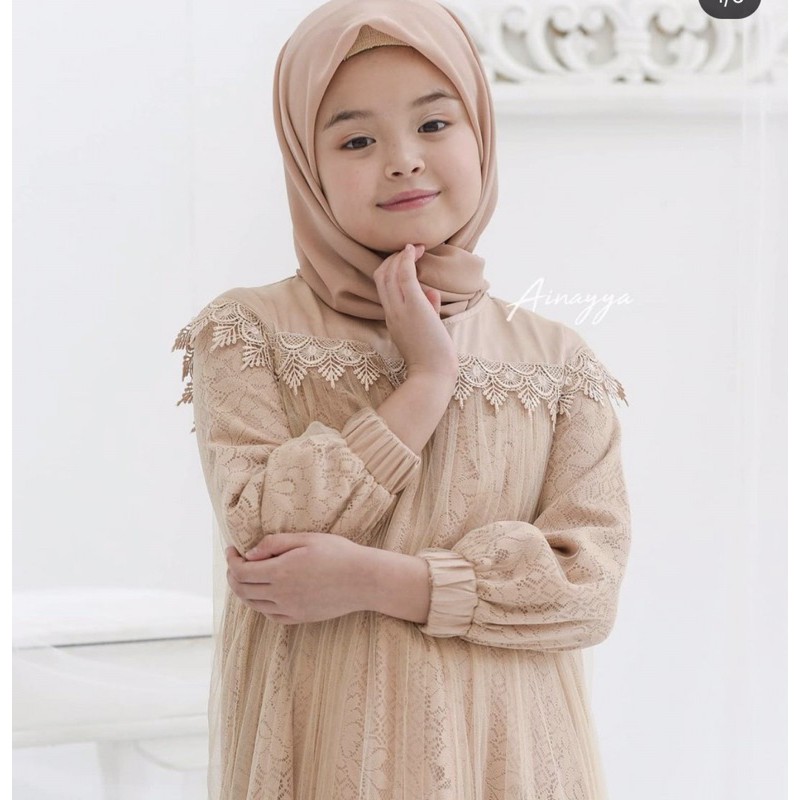 Lubna Dress By Ainayya Kids raya series size 2thn