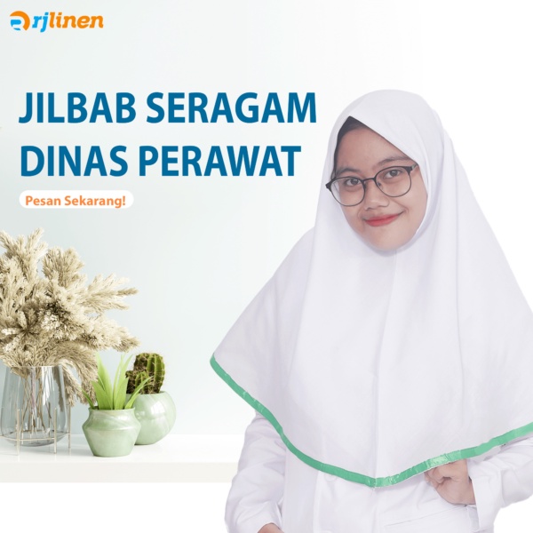 KERUDUNG PERAWAT / JILBAB DINAS PERAWAT / HIJAB DINAS PERAWAT