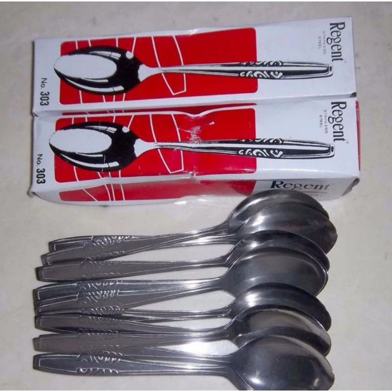 Sendok Makan Regent Stainless Steel Tebal 1Lusin (12 Pcs) / Garpu makan Regent
