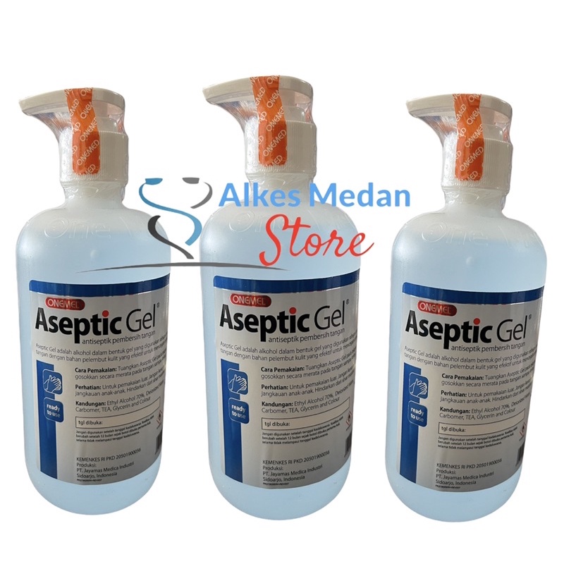 Aseptic Gel OneMed 500 Ml dispenser / Refill Antiseptik / Bracket / Aseptik harga per botol