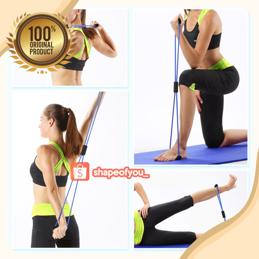 Grosir PROMO Tali Bantu Otot Gym Fitness/resistance Yoga &amp; Pilates Stretc Elegan