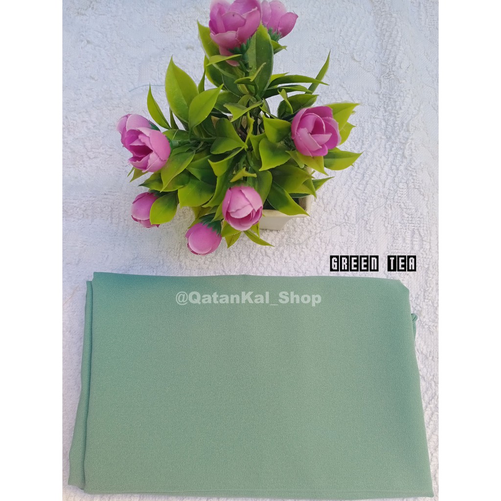 BERGO MARYAM TALI HIJAB INSTAN NON PET BAHAN DIAMOND KERUDUNG JILBAB PREMIUM BAGIAN 1-Green Tea
