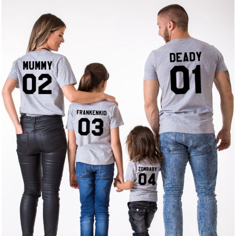 GRATIS NAMA!! kaos family, kaos couple keluarga anak dan dewasa tulisan mom, dad, and baby