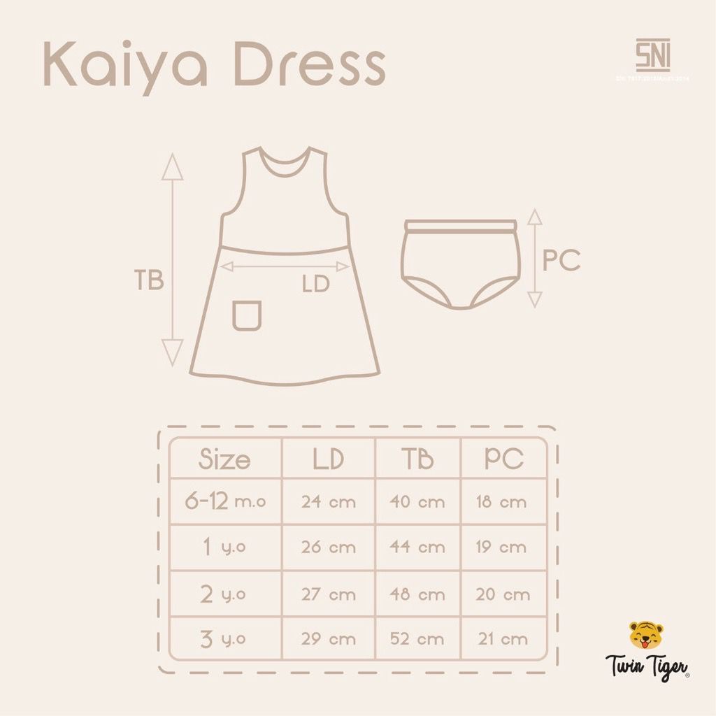 Twin Tiger Kaiya Dress Baby - Dress Anak