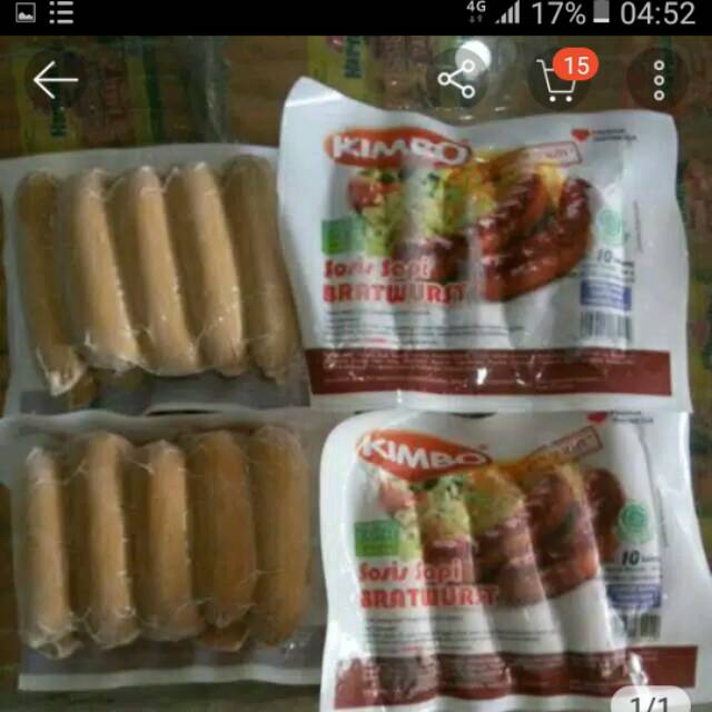 

KIMBO sosis sapi mini bratwurts isi 10