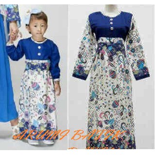 Baju Muslim Gamis Dress Dres Terusan Anak Perempuan Batik 1036
