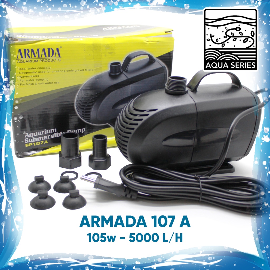 POMPA AIR CELUP AQUARIUM KOLAM SUBMERSIBLE PUMP ARMADA SP 107 A 105W