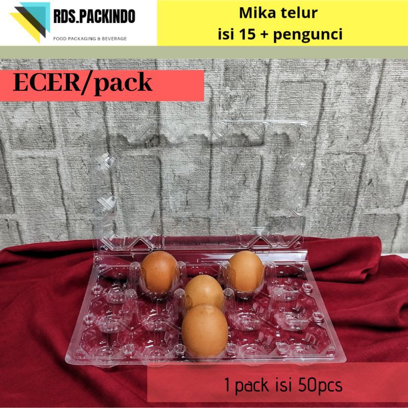 Mika telur isi 15 + pengunci // ECER