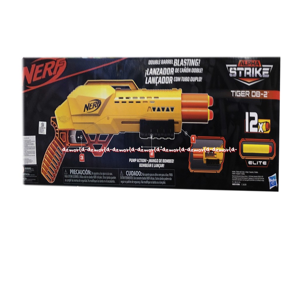 Nerf Alpha Strike Tiger 08-2 Yellow Mainan Pistol Nerf Panjang